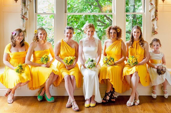 Vestidos de damas de honor- amarelo 9