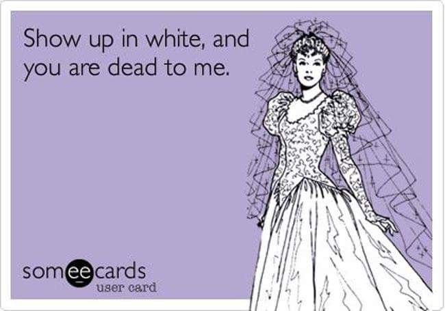 Convidadas de branco = modo bridezilla - 1