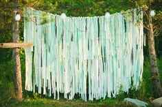 Cortina de luzes e fitas - 3