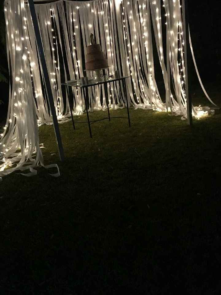 Cortina de luzes e fitas - 1