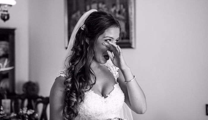 Lágrimas no dia de casamento 