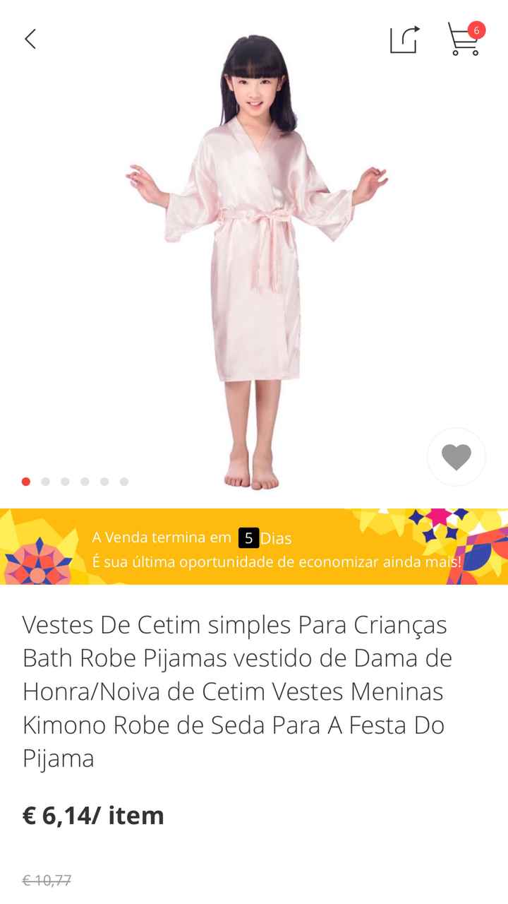 Robe de cetim para crianças - 1