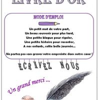 Texto livro de honra francês