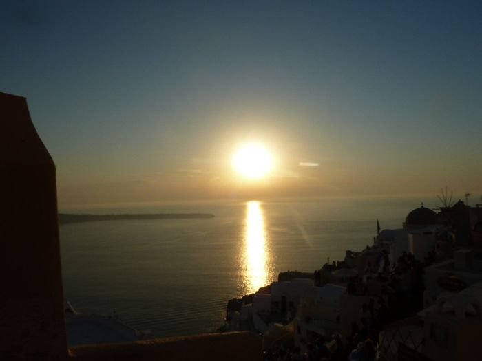 por do sol em Santorini