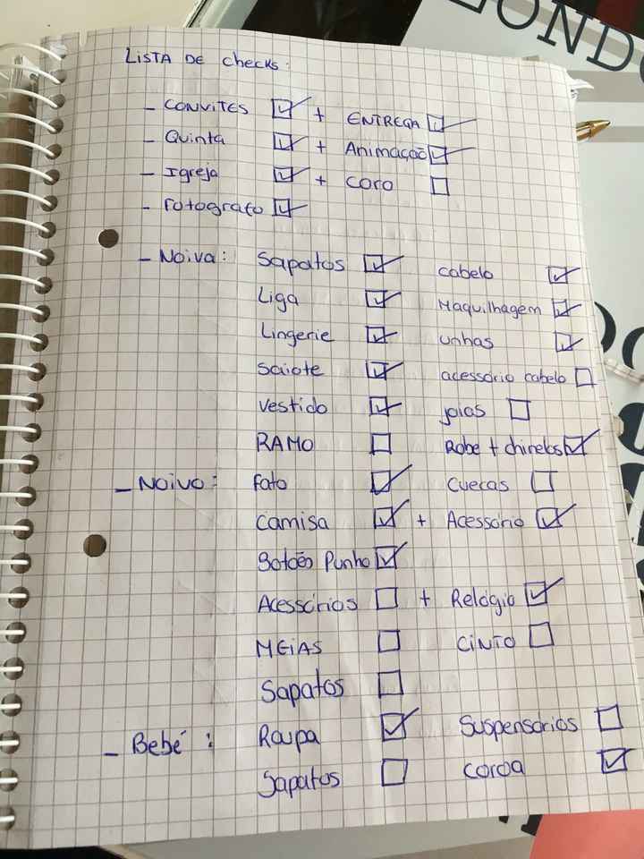 a minha “lista de checks” - 1