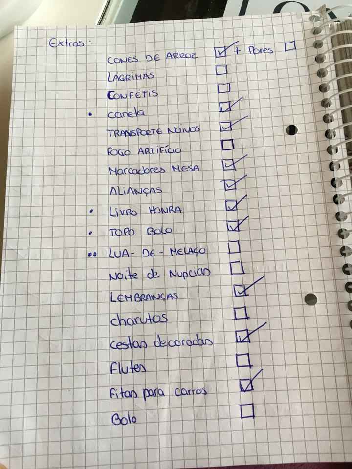 a minha “lista de checks” - 2