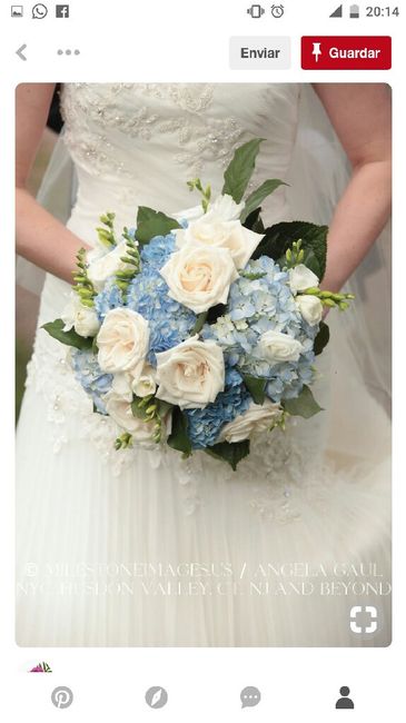Mês de abril - buquê/ramo da noiva em azul - 2