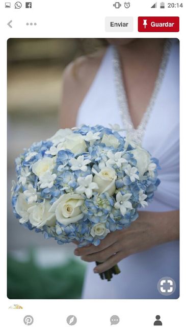 Mês de abril - buquê/ramo da noiva em azul - 4