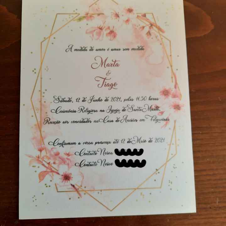 Os nossos convites Marta e Tiago ❤ - 2