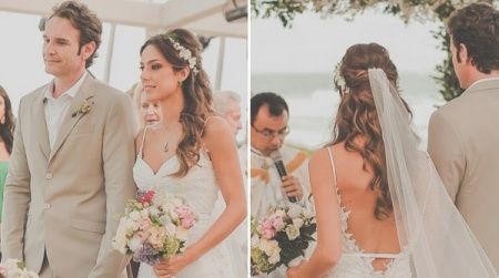 penteado com veu