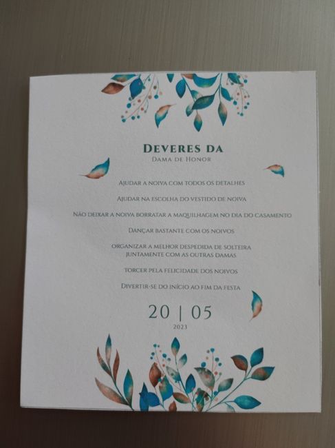 Convites damas de honra e madrinha do noivo 2