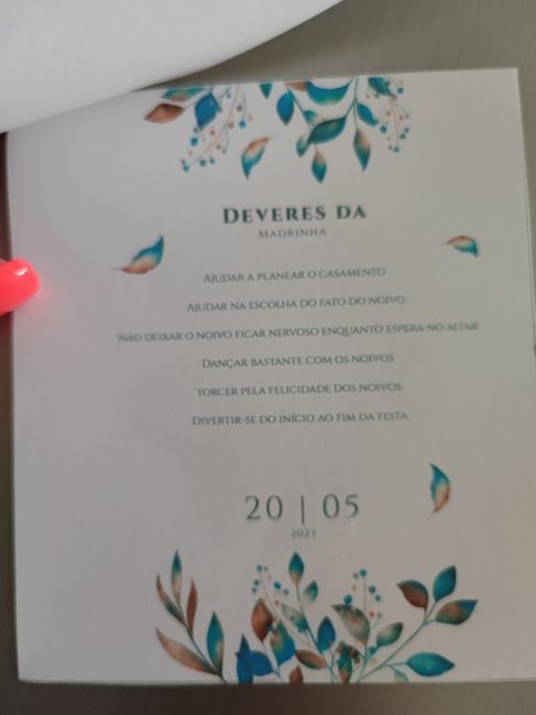 Convites damas de honra e madrinha do noivo 4