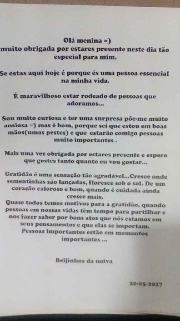 Textinho para despedida - 1