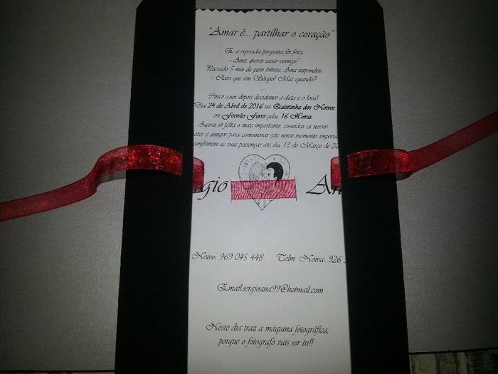 Convites acabados - 2