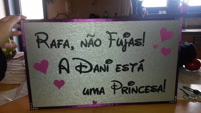 Placa entrada da noiva