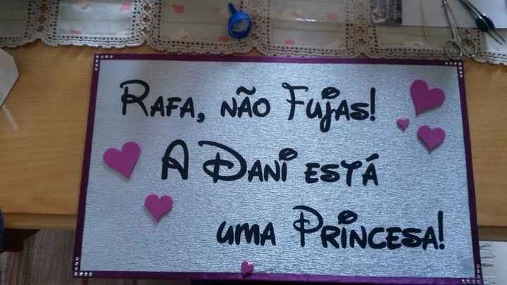 Placa entrada da noiva
