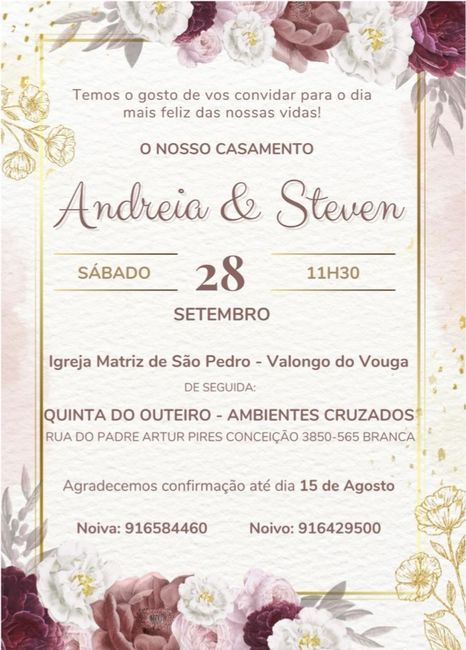 Os convites ❤️ 3