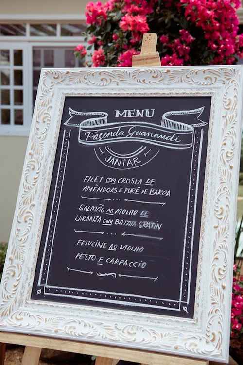 Menu Casamento - Apresentação - 2