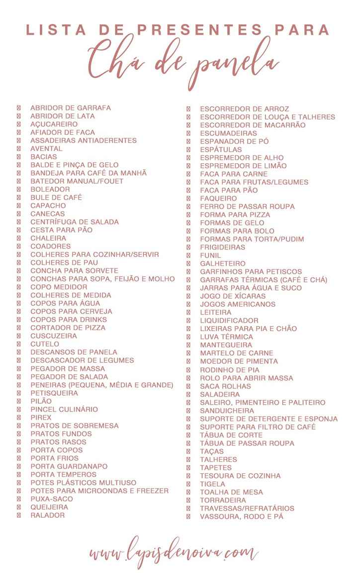 Chá de Panela e variações - 1