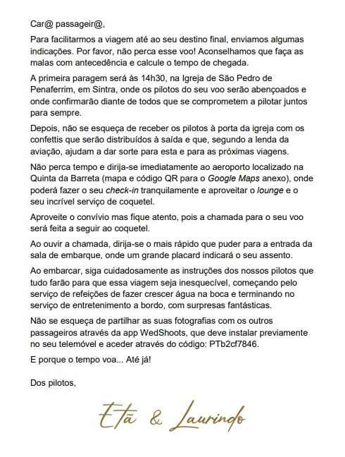 Antes do Casamento - Instruções aos "passageiros" - 4