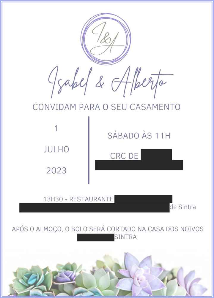 Convites da minha tia - 1