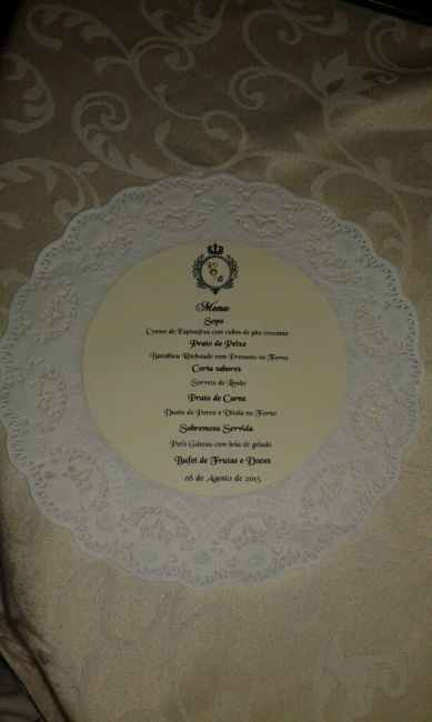Menu e decoração dos pratos - 2