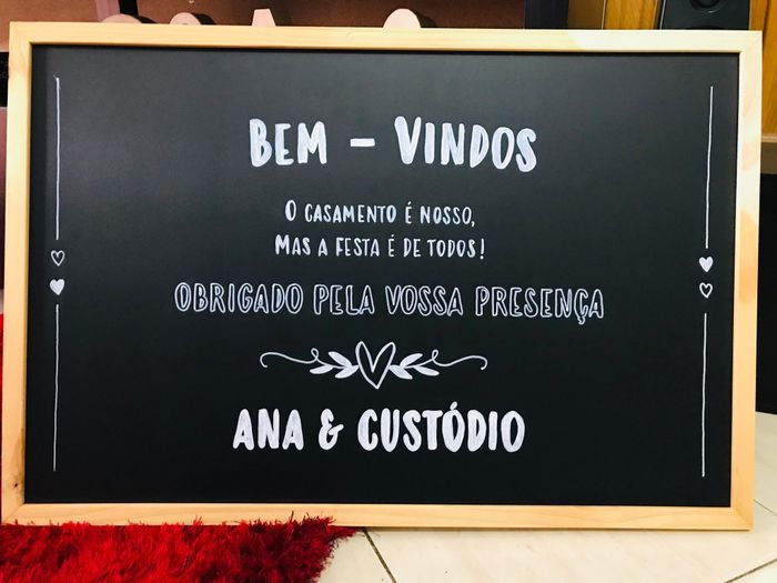 Placa de boas vindas, check ✅ 1