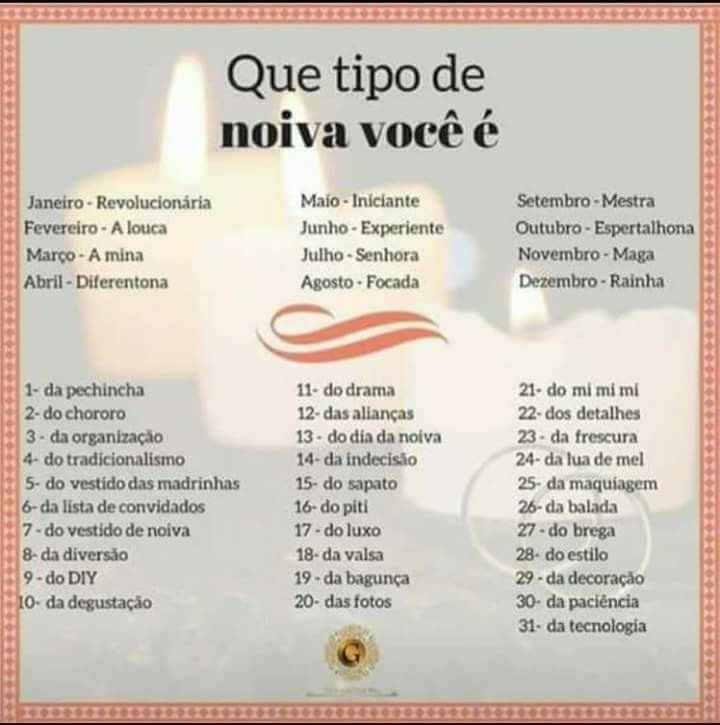 Qual noiva tu és? - 1