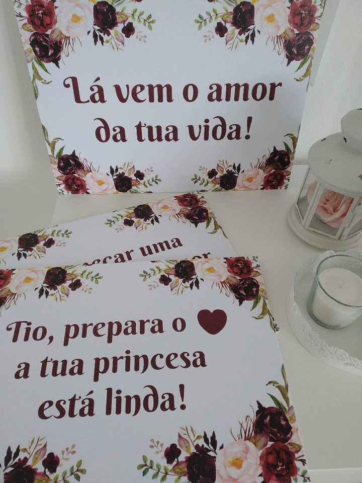 Placas da entrada da Noiva - 1