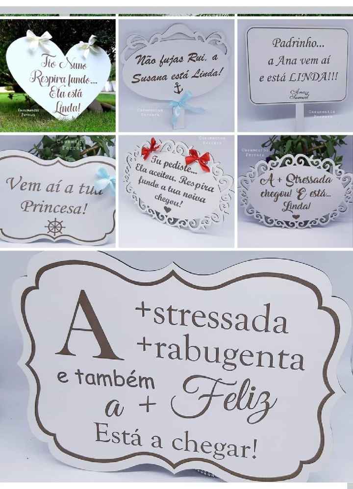 Placas da entrada da noiva - 1