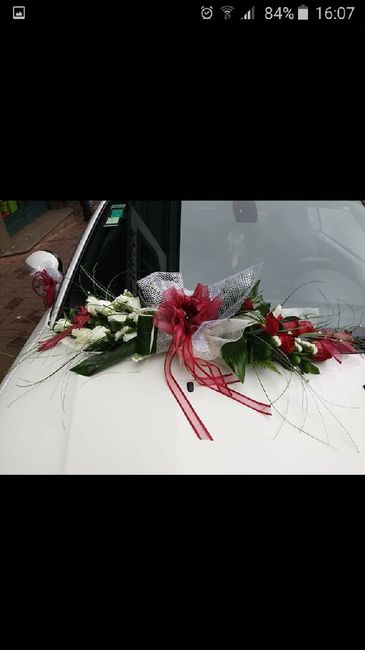 Decoração do carro dos noivos - 3