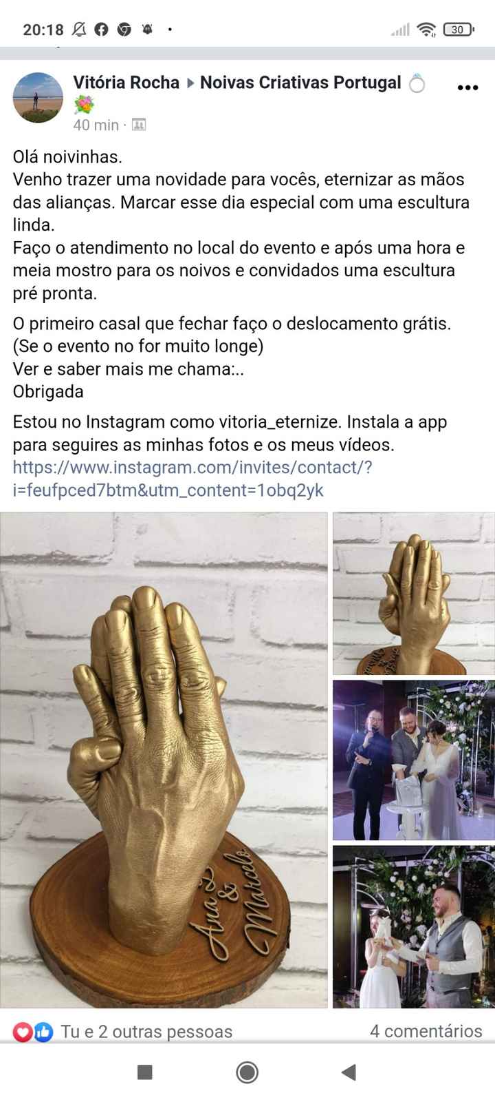 Eternizar as mãos das alianças - 1