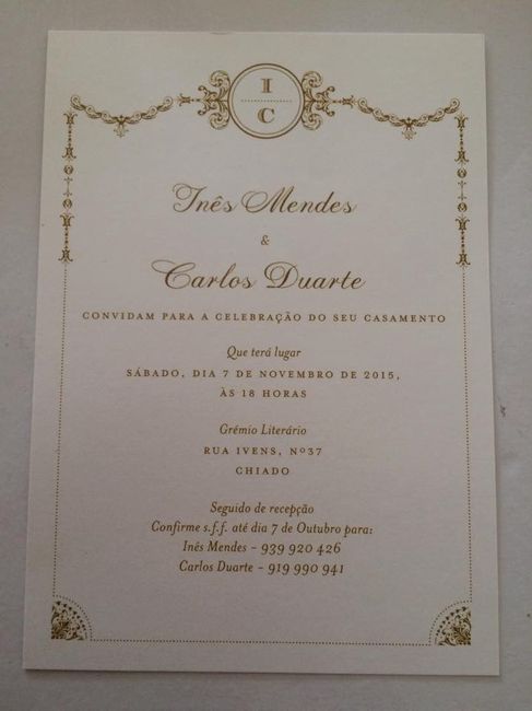 convite de casamento