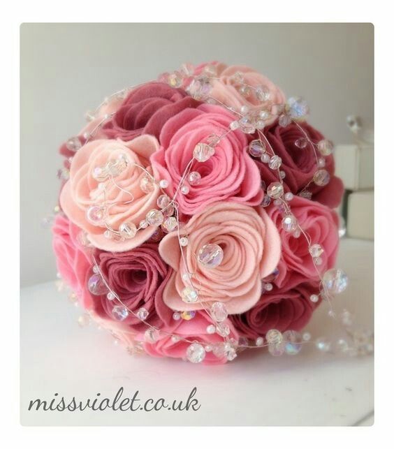 Diy flores de feltro - 2