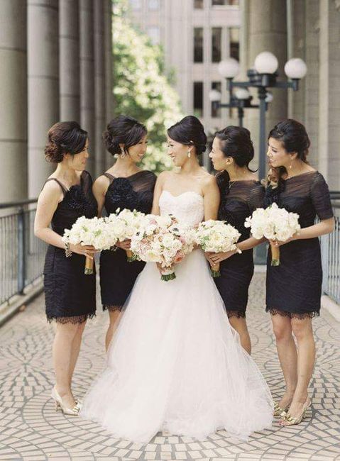 Damas de honor de preto - inspiração - 1