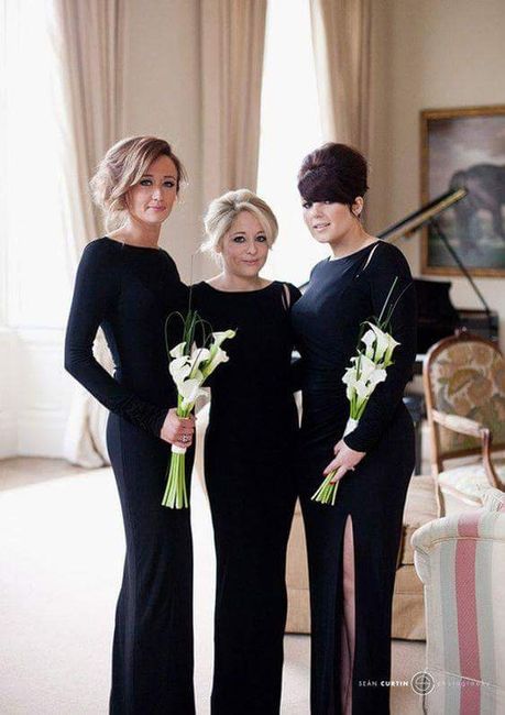Damas de honor de preto - inspiração - 2