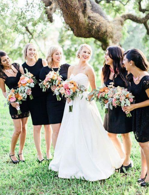 Damas de honor de preto - inspiração - 6