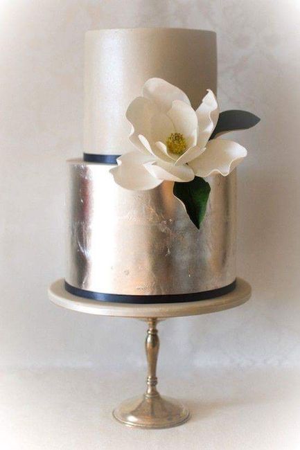 Inspiração do dia - bolos metalizados pintados - 7