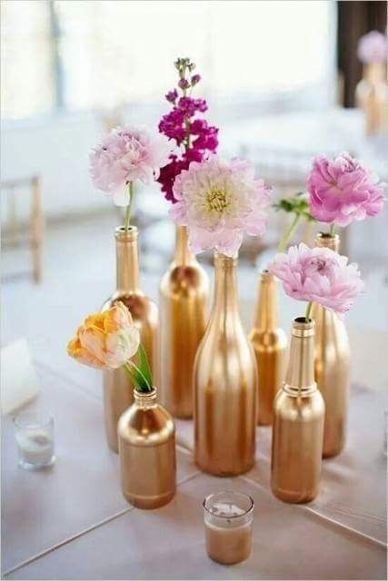 Inspiração- decoração com garrafas - 7