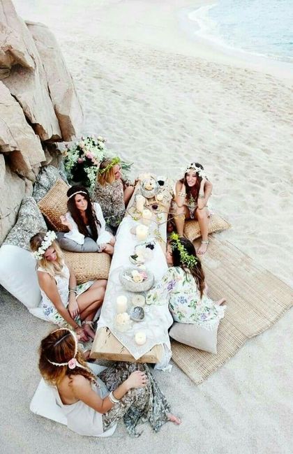 Inspiração do dia - despedida de solteira na praia - 1