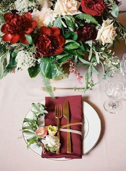 Inspiração do dia - marsala e dourado - 2