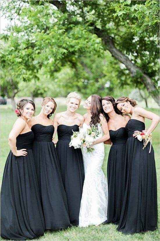 Damas de honor de preto - inspiração - 5