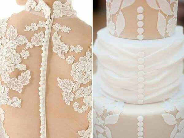Bolos com inspiração - vestido de noiva - 2