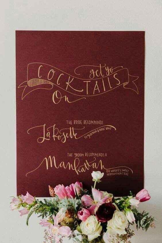 Inspiração do dia - marsala e dourado - 5