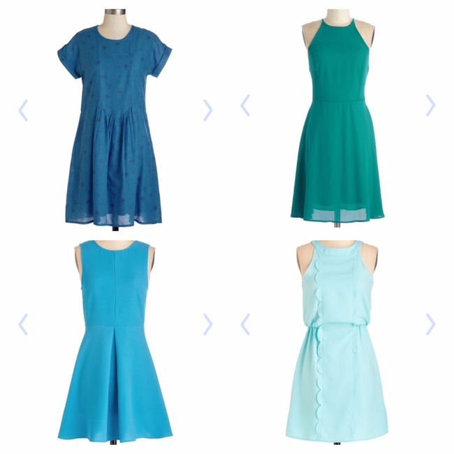 Cores vestidos