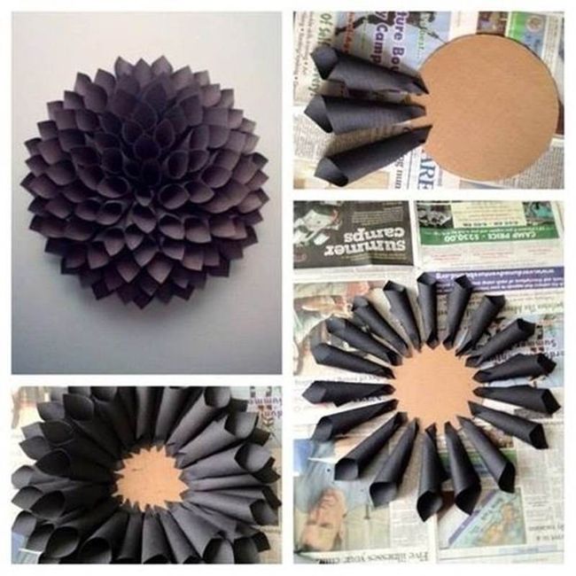 DIY Dália de papel