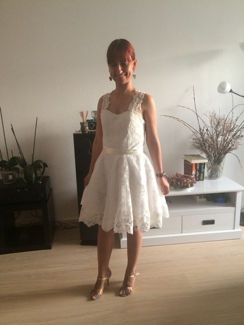 Vestido de noiva Curto. DIY