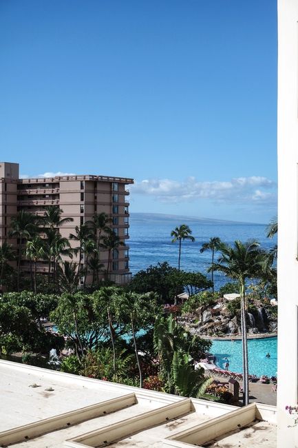 Vista do quarto de hotel