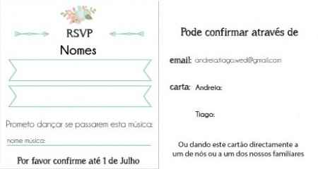 Cartão RSVP