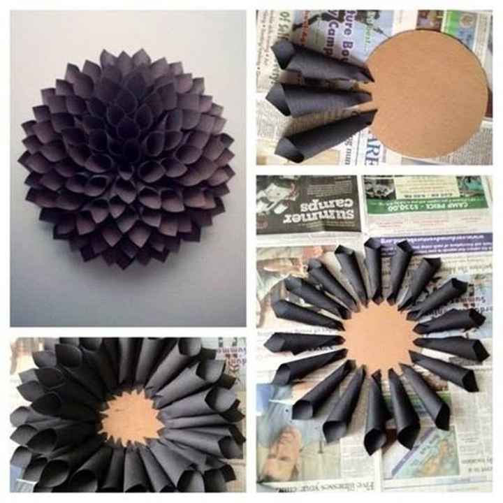 DIY Dália de papel
